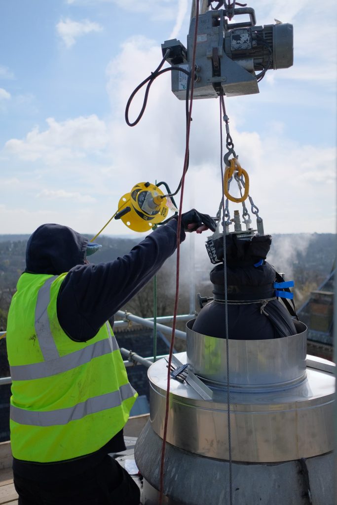 man flu lining chimney