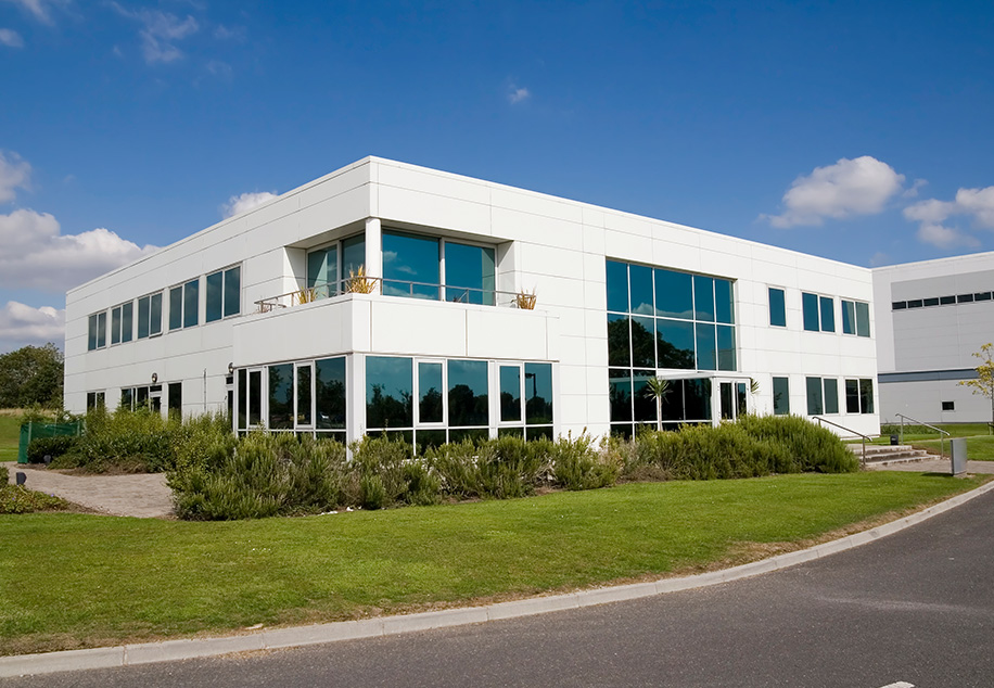 white building