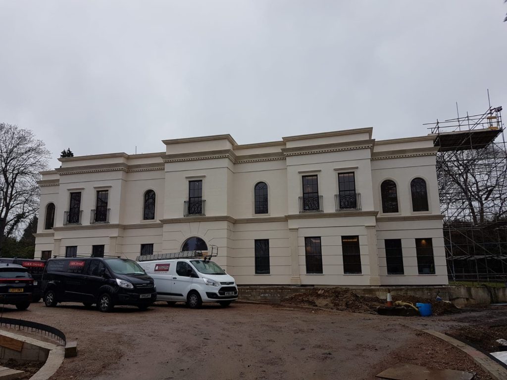 white building on dull day